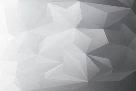 Abstract white-black background with lowpoly,triangle-shapes Ilustración de archivo