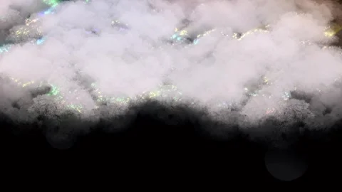 Abstract white blinking animated shiny clouds black screen overlay 4k Stock Footage 289911129