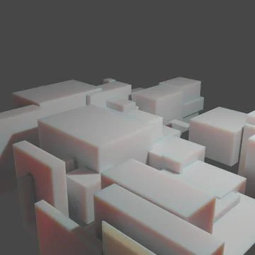 Abstract white blocks floating in black Stock Illustration