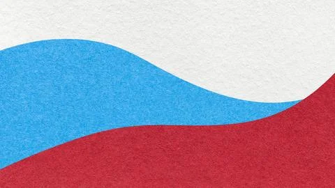 Abstract white, blue, red texture paper background, wavy layers. Wave pattern Stock Photos