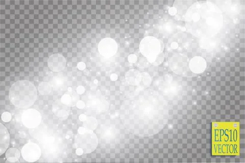 Abstract white bokeh effect explosion with sparks modern design. Glow star burst Stock Illustration