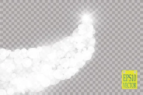 Abstract white bokeh effect explosion with sparks modern design. Glow star burst Stock Illustration