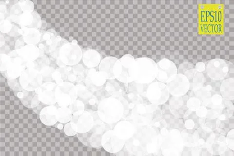 Abstract white bokeh effect explosion with sparks modern design. Glow star burst Stock Illustration