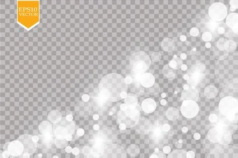 Abstract white bokeh effect explosion with sparks modern design. Glow star burst Stock Illustration