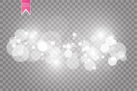 Abstract white bokeh effect explosion with sparks modern design. Glow star burst Stock Illustration