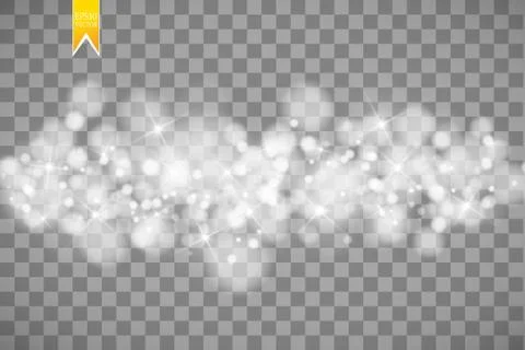 Abstract white bokeh effect explosion with sparks modern design. Glow star burst Stock Illustration