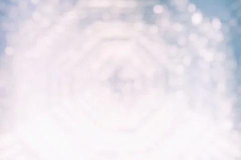 Abstract White Bokeh Polygon Shape Background. Foto stock