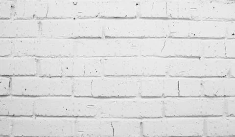 Abstract white brick wall texture depicting in paint colors on an old brick wall Stock Photos