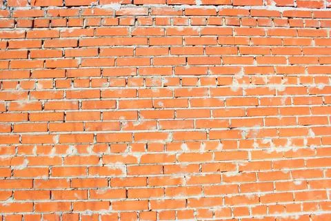 Abstract white brick wall texture depicting in paint colors on an old brick wall Stock Photos