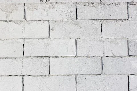 Abstract white brick wall texture depicting in paint colors on an old brick wall Stock Photos