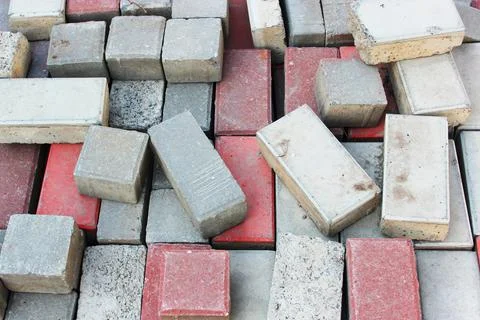 Abstract white brick wall texture depicting in paint colors on an old brick wall Stock Photos