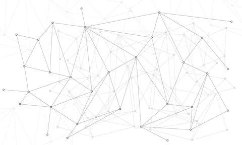 Abstract white bright technology vector background. Low poly, Molecule And Co Stock Illustration