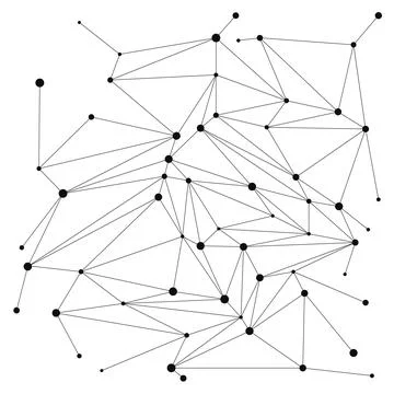 Abstract white bright technology vector background. Low poly, Molecule And Co Illustrazione stock