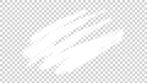 Abstract white brush stroke scribble with transparent background. Illustrazione stock