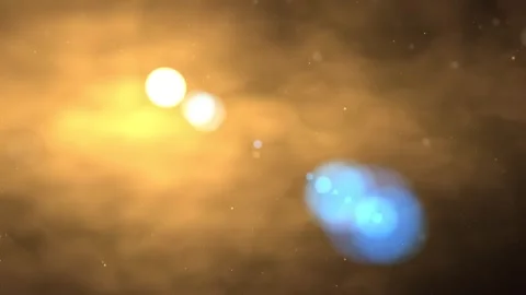 Abstract white bubbles with parents floating blurry yellow background 스톡 동영상 263399927