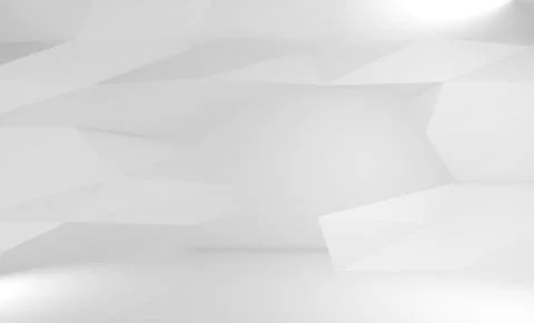 Abstract white cgi background. Polygonal pattern, 3d Stock Illustration