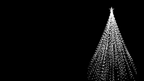 Abstract White Christmas Tree Loop Stock Footage 80893039