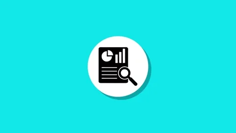 Abstract white circle animates, then transforms into magnifying glass over .. Stock Footage 327762521