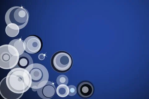 Abstract white circle on blue background Stockillustratie