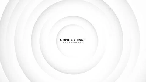 Abstract White Circle Layers Background Vector Illustrazione stock