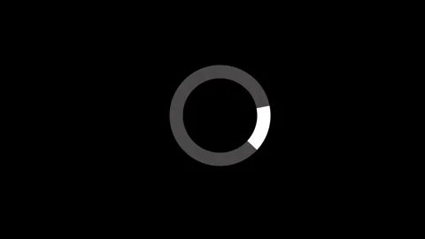 Abstract white circle loading Icon animation on black background in 4K. Stock Footage 317565702