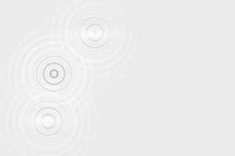 Abstract white circle ring with sound waves oscillating effect on gray backgr Stock Illustration