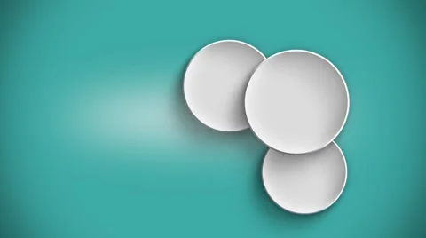 Abstract white circle solids pattern animation Stock Footage 60761270