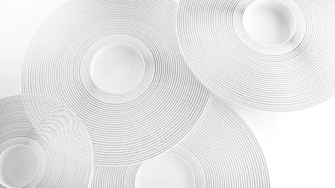 Abstract White Circle Wave Shapes Background,white circle stripes, 3D renderi 스톡 일러스트