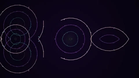 Abstract White Circles on Dark Background. Stock Footage 329291689