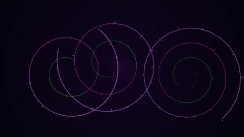 Abstract White Circles on Dark Background. Video stock 330926289