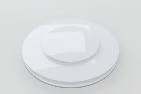 Abstract white circles wave pattern animation background 3d rendering Stockillustratie