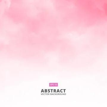 Abstract white cloud detail in pink sky vector illustration background with c 스톡 일러스트