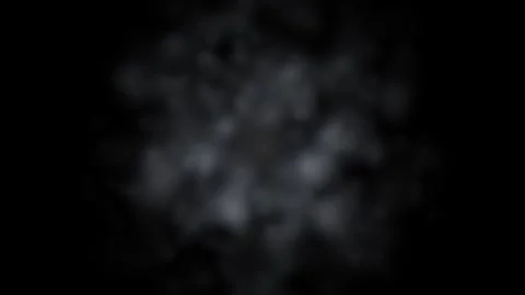 Abstract white cloud expansion effect isolated on black background for digi.. Stock Footage 345895970
