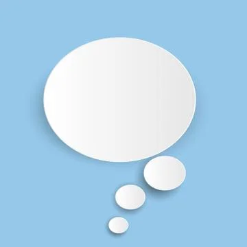 Abstract white cloud icon isolated on blue background.  illustration Illustrazione stock