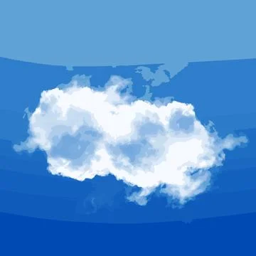 Abstract White Cloud Over Blue Background Stock Illustration