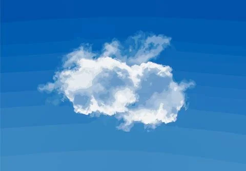 Abstract white cloud shape on blue sky background Stock Illustration