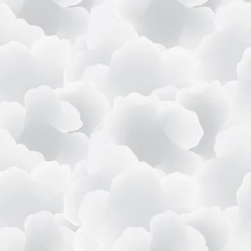 Abstract White Cloud Sky Seamless Pattern. Flow fog background Stock Illustration