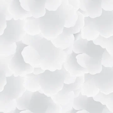 Abstract White Cloud Sky Seamless Pattern. Flow fog background Stock Illustration