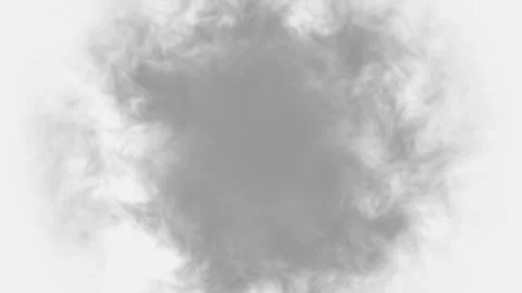 Abstract white cloud smoke motion effect isolated on grey background. Stock-Footage 337520350