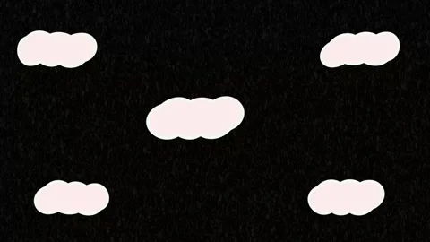 Abstract White Clouds on Black Background for Creative Design Projects Stock-Footage 312624830