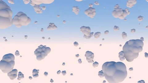 Abstract white clouds float slowly across the pale dawn sky from left to right Stock Footage 166110800