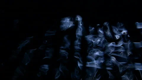 Abstract white clouds of smoke, blue fog, steam, mist texture with black shadows Video stock 249580113
