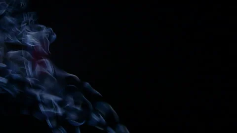 Abstract white clouds of smoke, blue fog, steam, mist texture with black shadows Video stock 250223884