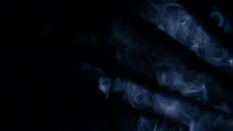 Abstract white clouds of smoke, blue fog, steam, mist texture with black shadows Stock Footage 250378418