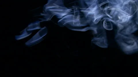 Abstract white clouds of smoke, blue fog, steam, mist texture with black shadows Stockbeeldmateriaal 250587965