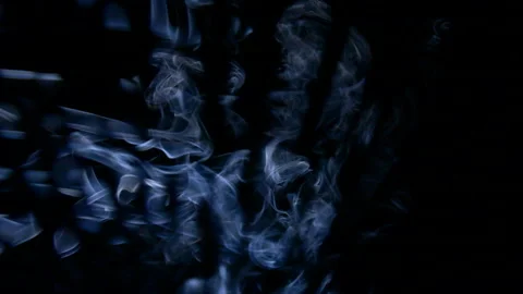 Abstract white clouds of smoke, blue fog, steam, mist texture with black shadows Stock Footage 253464195