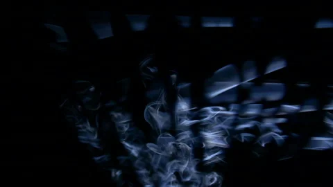 Abstract white clouds of smoke, blue fog, steam, mist texture with black shadows Stockbeeldmateriaal 254053210