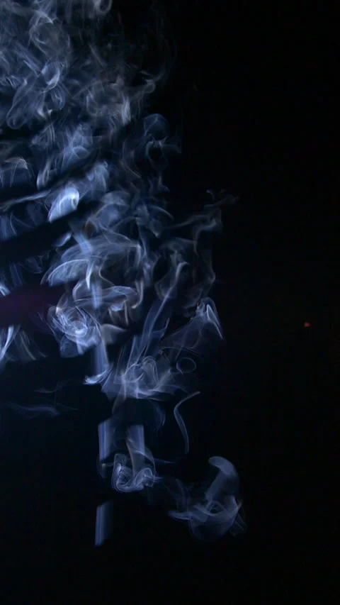 Abstract white clouds of smoke, blue fog, steam, mist texture with black shadows Stock Footage 256125442