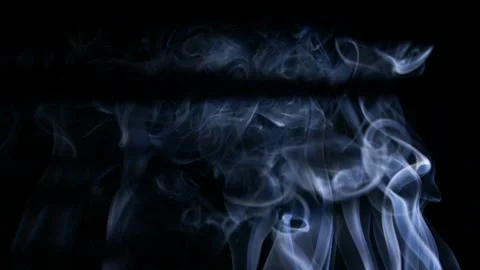 Abstract white clouds of smoke, blue fog, steam, mist texture with black shadows 스톡 동영상 258002123