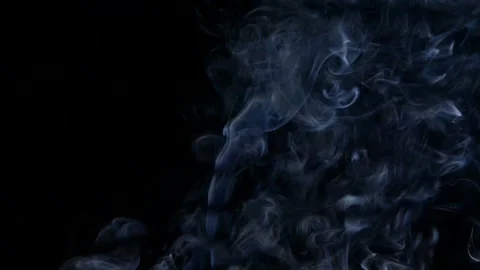 Abstract white clouds of smoke, blue fog, steam, mist texture with black shadows 스톡 동영상 260032617